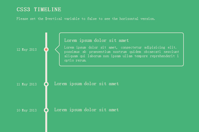 CSS3带日期大事记时间轴代码