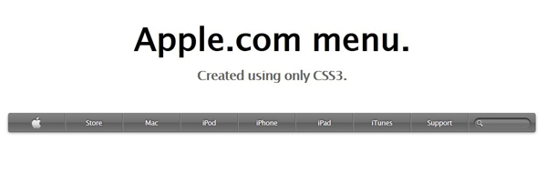 纯CSS3模仿苹果官网导航