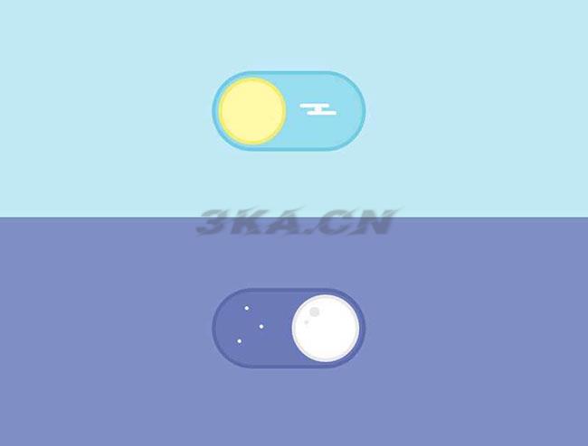 css3昼夜开关按钮切换背景特效