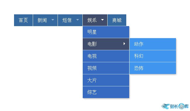 jQuery渐变多级下拉导航