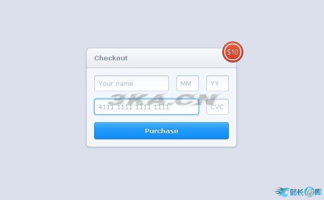 css3实现结账Form表单