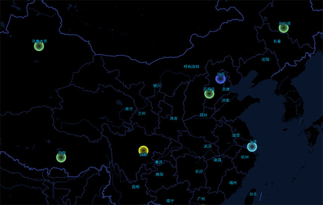 JS基于高德地图定位城市闪烁特效