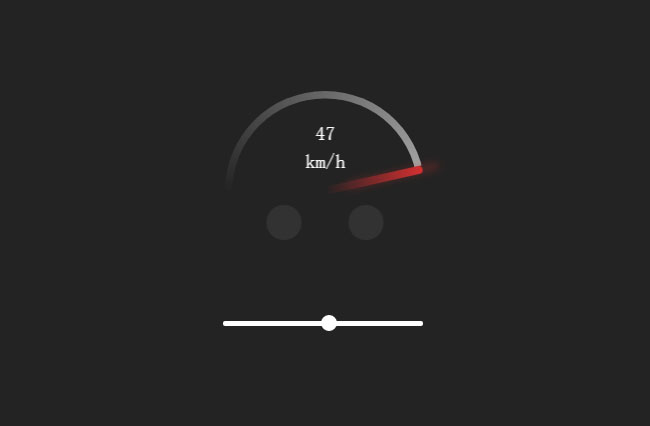 jQuery汽车速度时速表特效