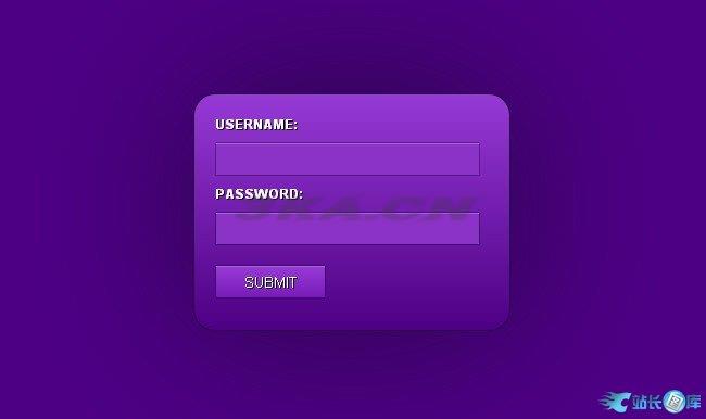 纯CSS3实现紫色登录表单