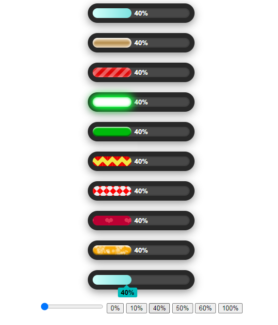 CSS3动感炫酷的动画进度条插件