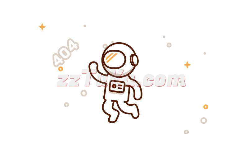 html5 svg太空人404动画页面模板