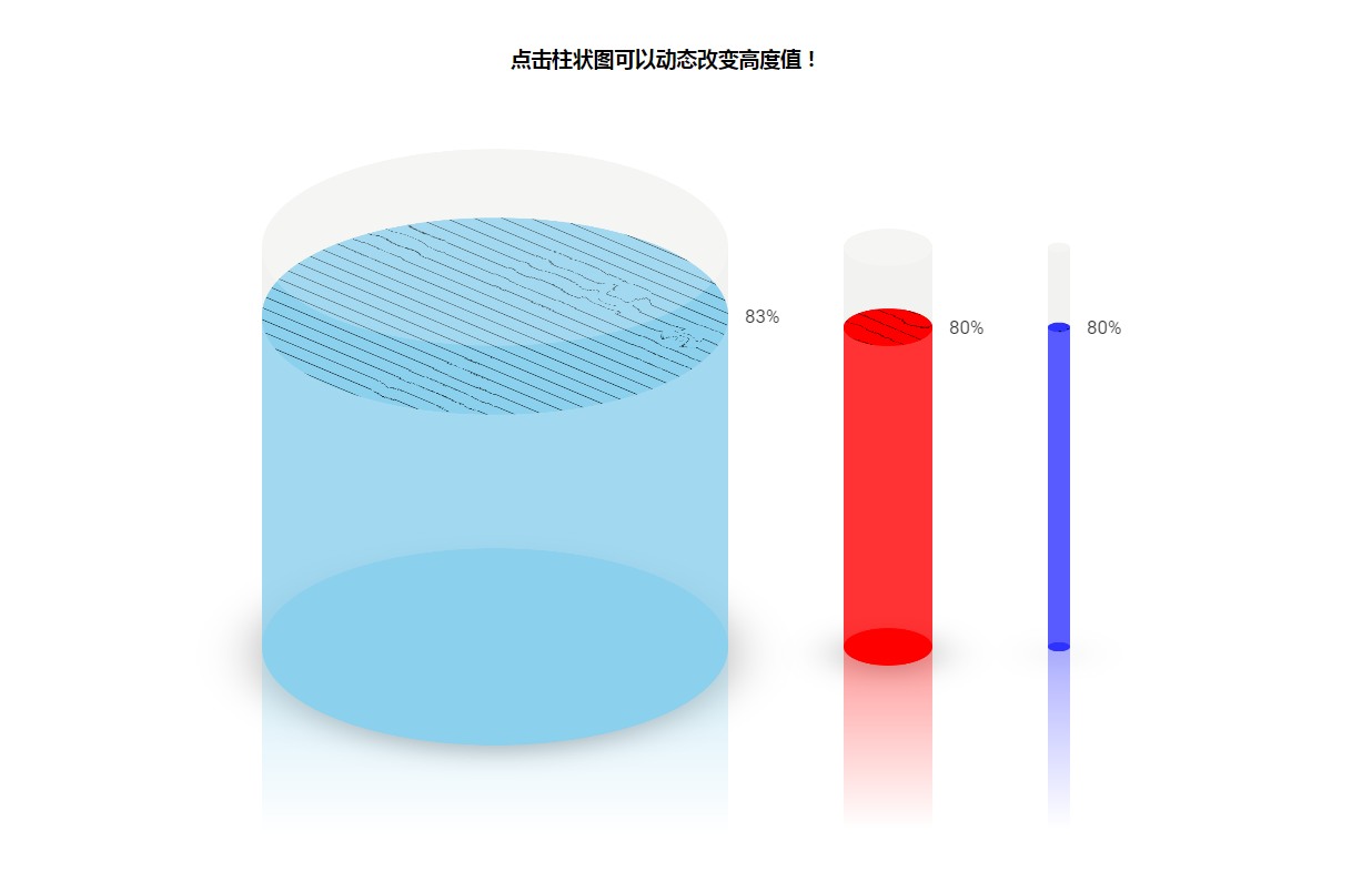 3D柱状图水箱特效