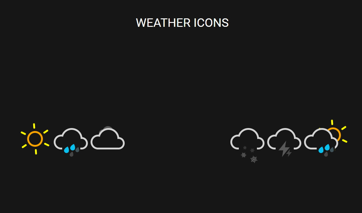 纯css3简易的天气图标动画特效