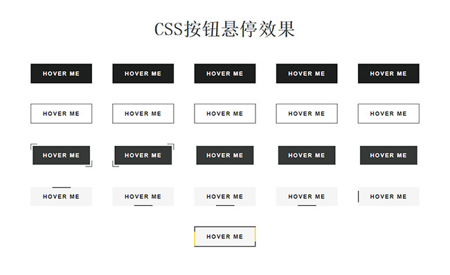 CSS3边框按钮鼠标悬停动画效果