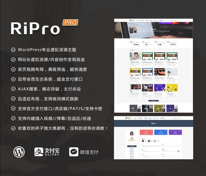 RiPro主题最新解锁去授权无限制版本(更新至8.7）