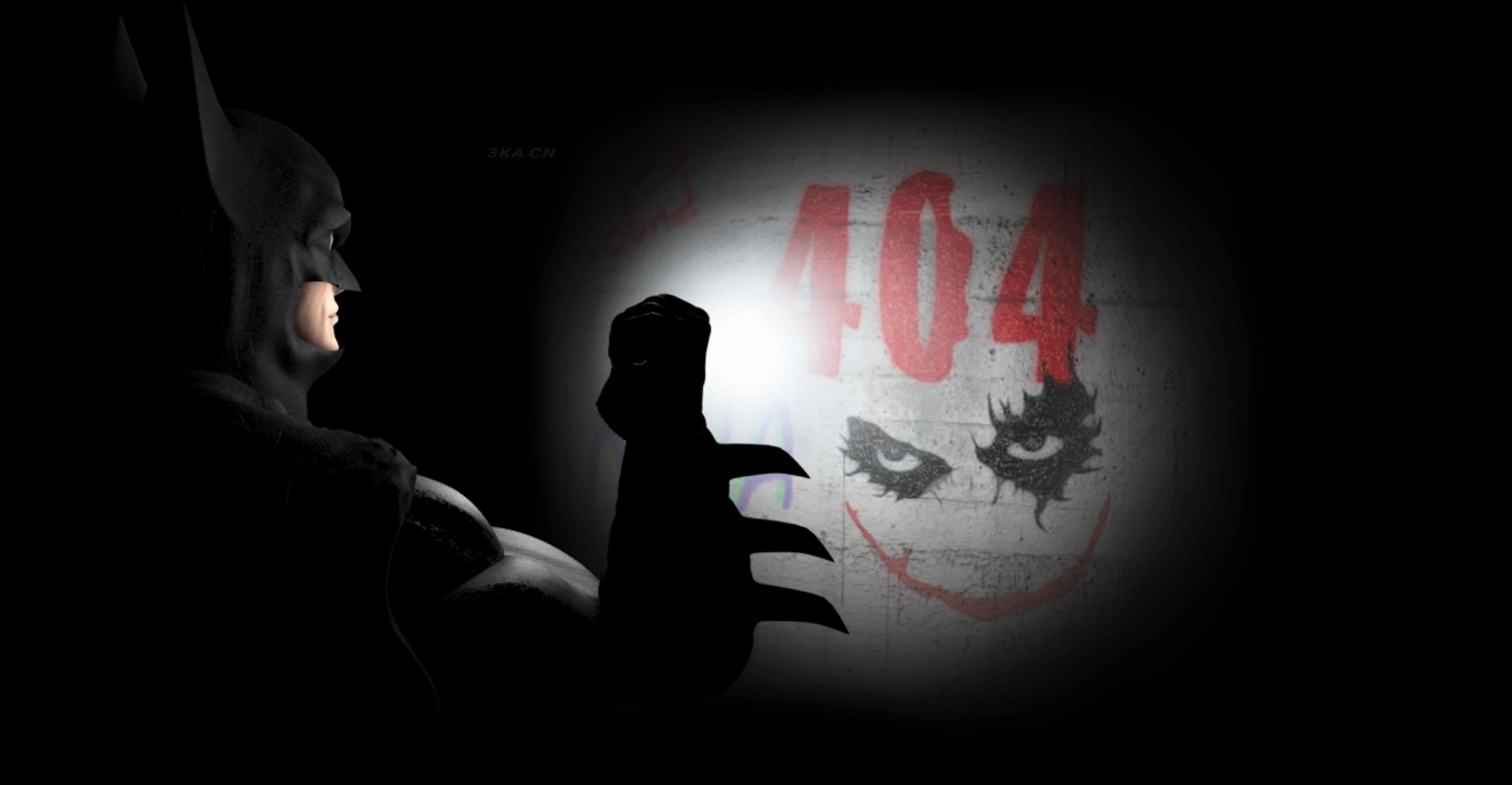 创意黑色蝙蝠侠小丑404源码