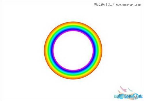 CorelDraw交互式调和工具制作卡通彩虹,PS教程,汇云资源网