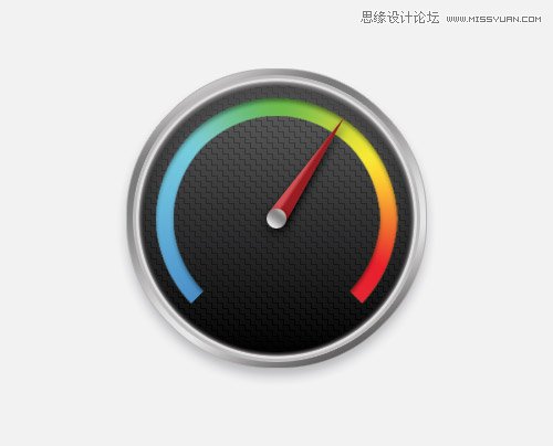 Photoshop制作精美的圆形仪表指针图标,PS教程,汇云资源网