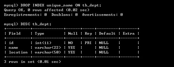 Mysql怎么删除unique key（唯一约束）