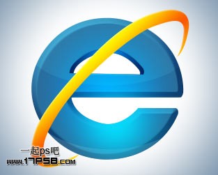 Photoshop绘制质感IE图标教程,PS教程,思缘教程网