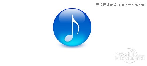 Photoshop制作晶莹剔透的音乐水晶球,PS教程,汇云资源网
