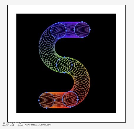 AI制作立体三维线条字母标志
