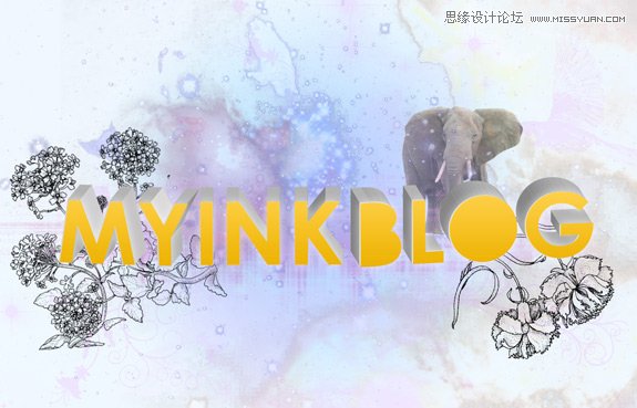 Illustrator结合PS打造碎花风格立体字,PS教程,思缘教程网