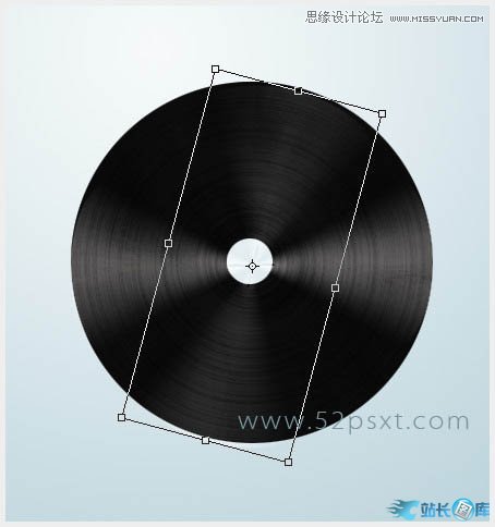 Photoshop制作逼真复古效果的黑胶唱片,PS教程,汇云资源网