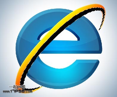 Photoshop绘制质感IE图标教程,PS教程,思缘教程网