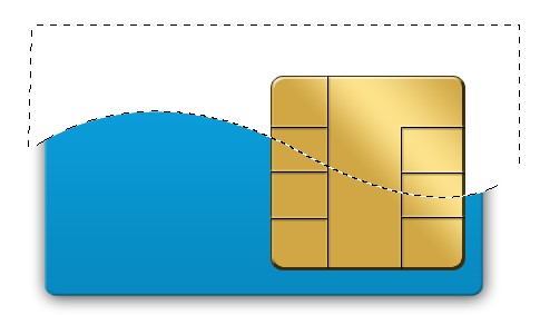 用PhotoShop制作出逼真的电话SIM卡效果教程 