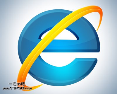 Photoshop绘制质感IE图标教程,PS教程,思缘教程网
