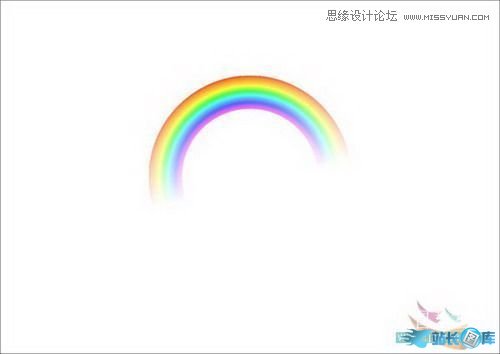 CorelDraw交互式调和工具制作卡通彩虹,PS教程,汇云资源网