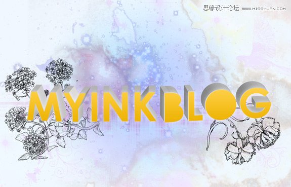 Illustrator结合PS打造碎花风格立体字,PS教程,思缘教程网