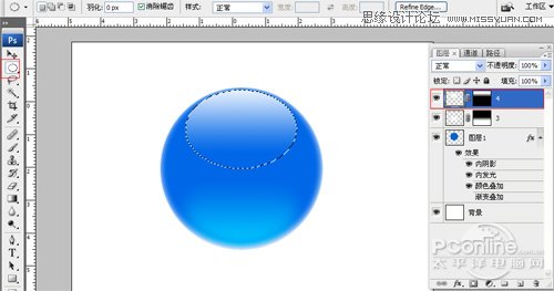 Photoshop制作晶莹剔透的音乐水晶球,PS教程,汇云资源网