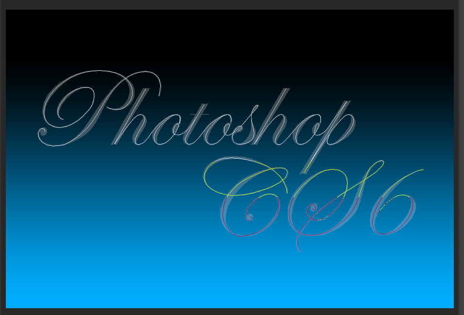 PhotoShop CS6制作梦幻高光流线花体艺术字效教程