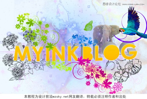Illustrator结合PS打造碎花风格立体字,PS教程,思缘教程网