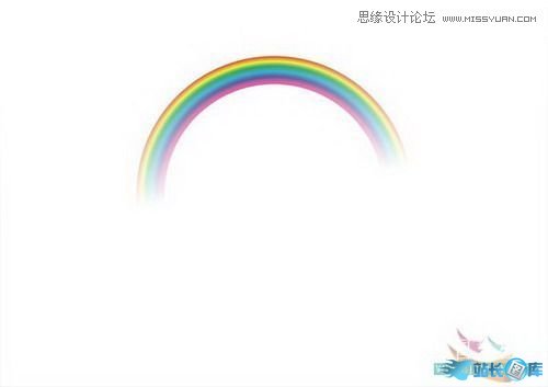 CorelDraw交互式调和工具制作卡通彩虹,PS教程,汇云资源网