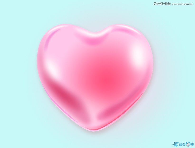 Photoshop绘制透明效果的立体心形,PS教程,汇云资源网