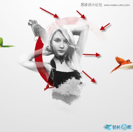 Photoshop合成抽象风格的人物插画教程,PS教程,汇云资源网