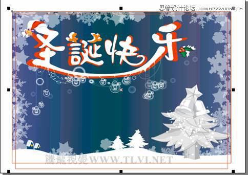 CorelDRAW实例教程：制作圣诞快乐艺术字教程,PS教程,思缘教程网