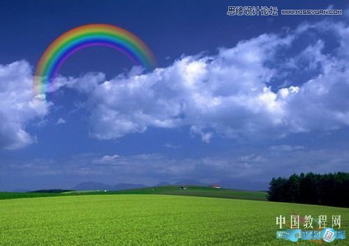 CorelDraw交互式调和工具制作卡通彩虹,PS教程,汇云资源网