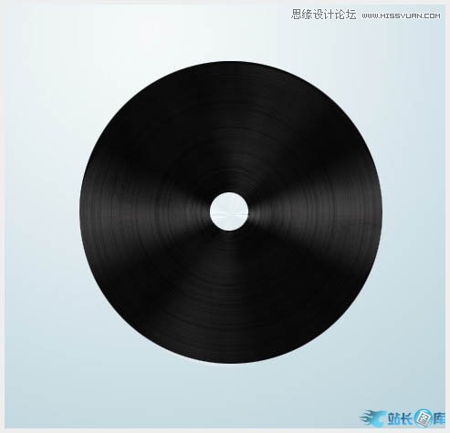 Photoshop制作逼真复古效果的黑胶唱片,PS教程,汇云资源网