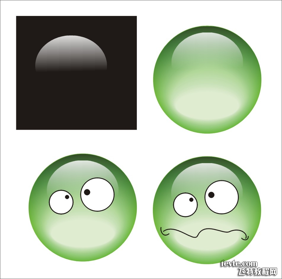 corelDRAW 9 打造水晶表情