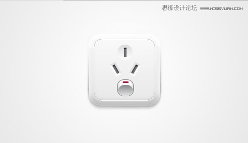 Photoshop绘制白色开关插座ICON图标,PS教程,汇云资源网
